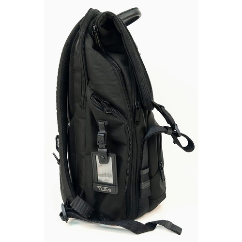 129 - A TUMI Lark Black Backpack, 23L Capacity, Pockets for 16