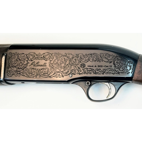 46 - A Deactivated Italian Beretta 12 Bore Sawn-off Shotgun. This semi -automatic model A302 has a 14 inc... 