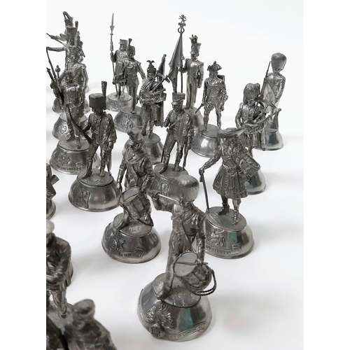 141 - A Collection of 62 Chas Stradden Pewter Military Figures. A wide variety of different regiments made... 