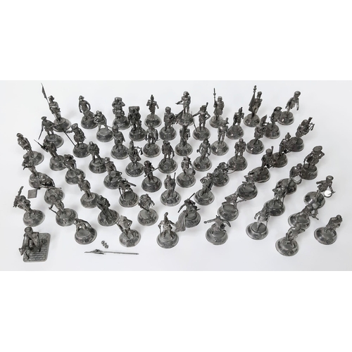 141 - A Collection of 62 Chas Stradden Pewter Military Figures. A wide variety of different regiments made... 