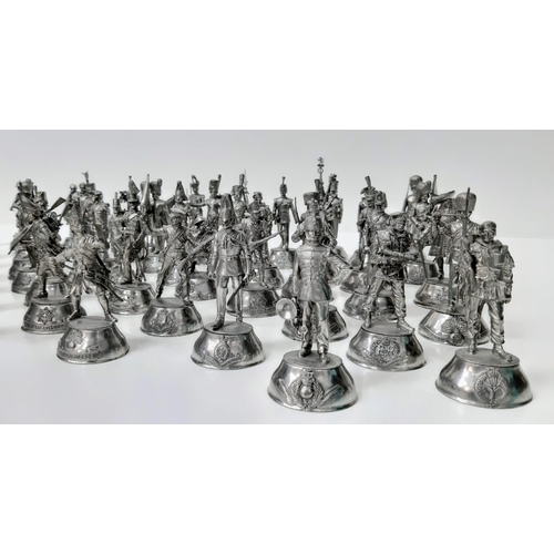 141 - A Collection of 62 Chas Stradden Pewter Military Figures. A wide variety of different regiments made... 