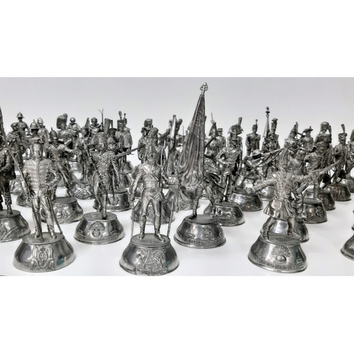 141 - A Collection of 62 Chas Stradden Pewter Military Figures. A wide variety of different regiments made... 