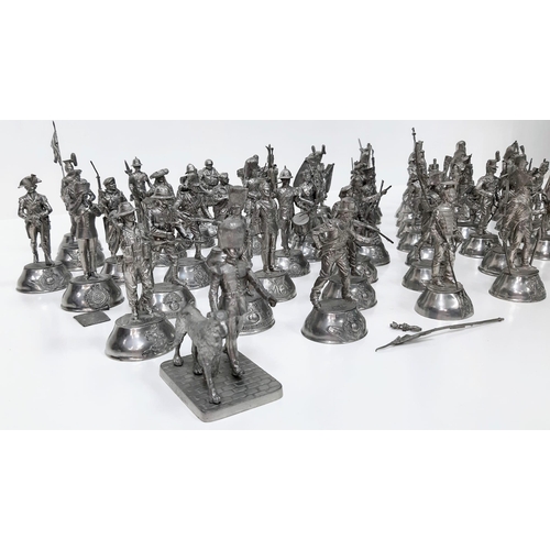 141 - A Collection of 62 Chas Stradden Pewter Military Figures. A wide variety of different regiments made... 