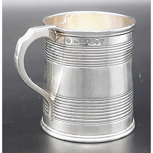 401 - A Small Antique 925 Silver Tankard Dedicated to Jane with Six 925 Silver Teaspoons. Tankard - London... 