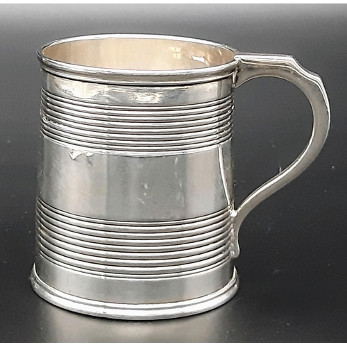 401 - A Small Antique 925 Silver Tankard Dedicated to Jane with Six 925 Silver Teaspoons. Tankard - London... 