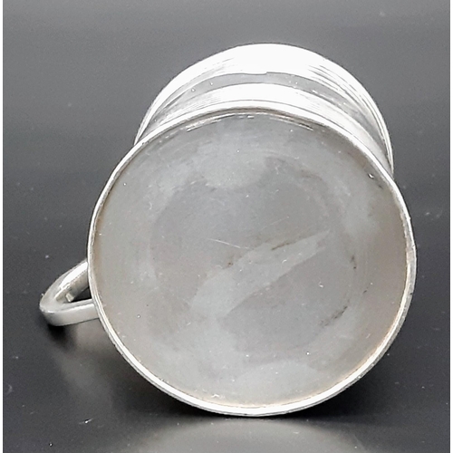 401 - A Small Antique 925 Silver Tankard Dedicated to Jane with Six 925 Silver Teaspoons. Tankard - London... 