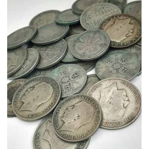 283 - A Collection of Silver Pre 1947 Half Crown and Florin Coins. Different grades so please see photos. ... 