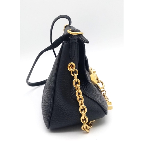 76 - A Mulberry Mini Keeley Bag, Grain Texture,  Keystone Lock, Detachable Chain. interior Pocket. Please... 