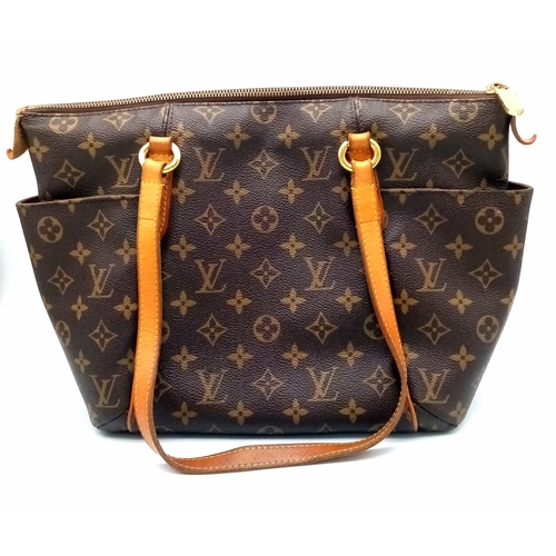 83 - A Louis Vuitton Never Full Bag. Large Tote Bag with 2x Eternal Pockets, Leather Strap, Gold tone Har... 