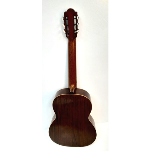 213 - A Rare Vintage Jose Alverez of Barcelona Dulcet Classical Guitar. Comes with original case. Thin cra... 