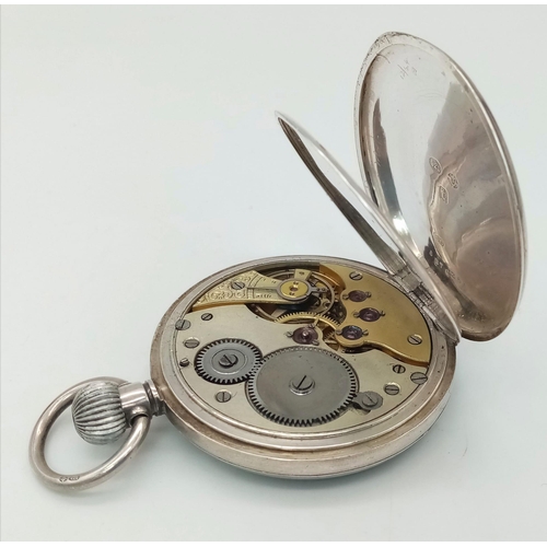 68 - British 1904 Hallmarked Silver Pocket Watch Travel Case awarded to Capt. J.R. Evans 24 th Reg. of Fo... 