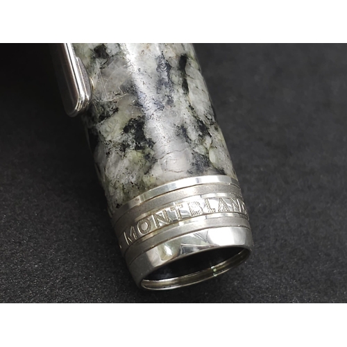 127 - A Limited Edition 1906 Montblanc Fountain Pen - Soulmakers for 100 Years. Made of granite and 925 st... 