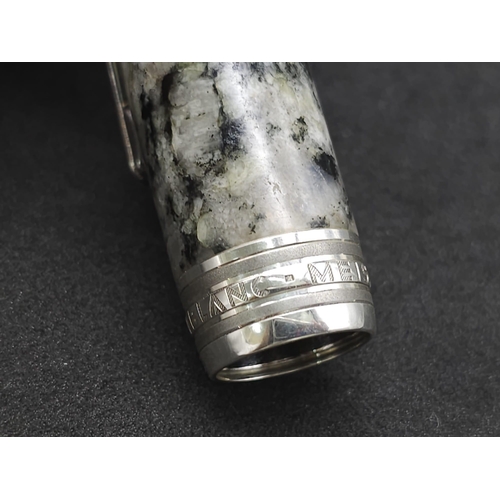 127 - A Limited Edition 1906 Montblanc Fountain Pen - Soulmakers for 100 Years. Made of granite and 925 st... 