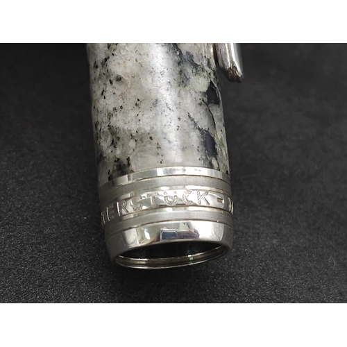 127 - A Limited Edition 1906 Montblanc Fountain Pen - Soulmakers for 100 Years. Made of granite and 925 st... 