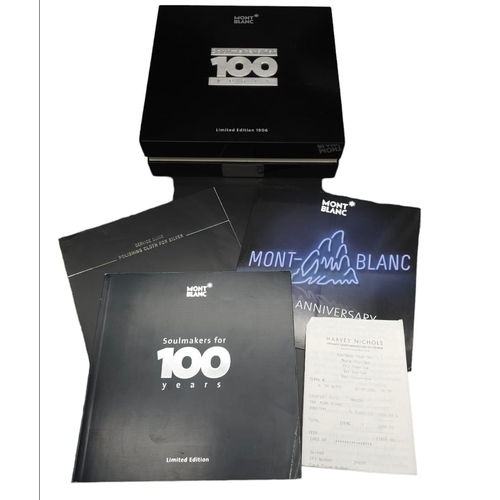 127 - A Limited Edition 1906 Montblanc Fountain Pen - Soulmakers for 100 Years. Made of granite and 925 st... 