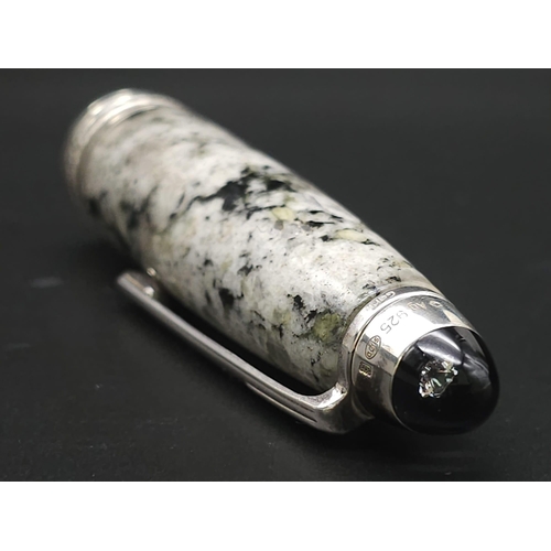 127 - A Limited Edition 1906 Montblanc Fountain Pen - Soulmakers for 100 Years. Made of granite and 925 st... 