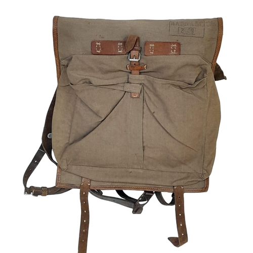 144 - 1938 Dated German Pony Fur Model Tournister Backpack.