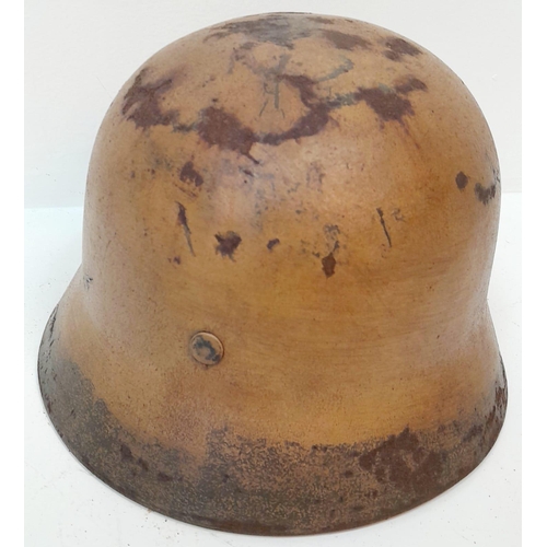 215 - WW2 German Africa Corps M40 Helmet and liner.