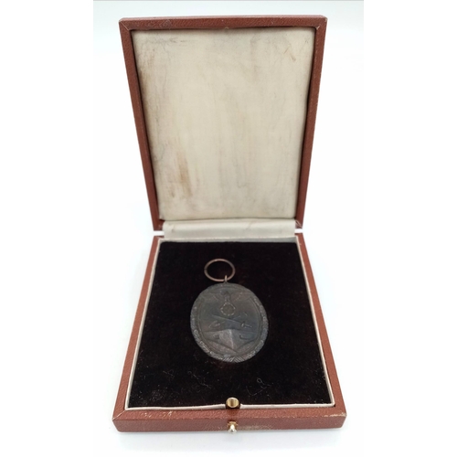 411 - 3 rd Reich West Wall Medal in Presentation Box.