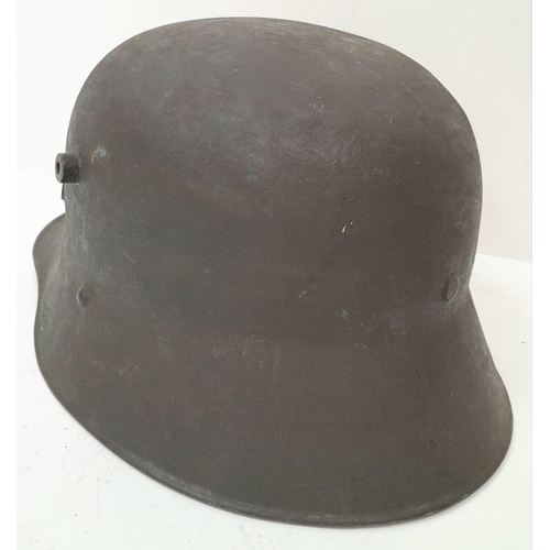 82 - WW1 German M18 Stahlhelm Helmet and Liner.