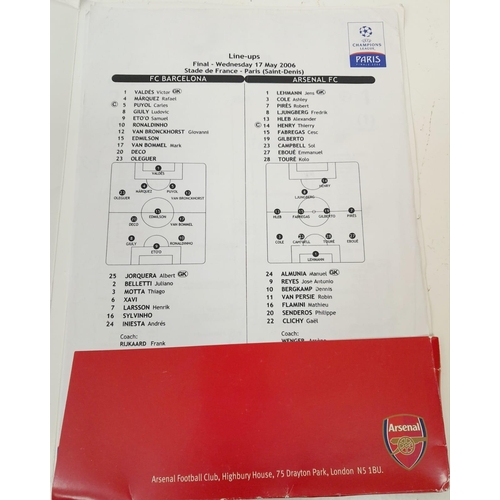 191 - A Rare Full Official Media Package of Arsenal v Barcelona, 2006 Champions League final, Paris  - Ars... 