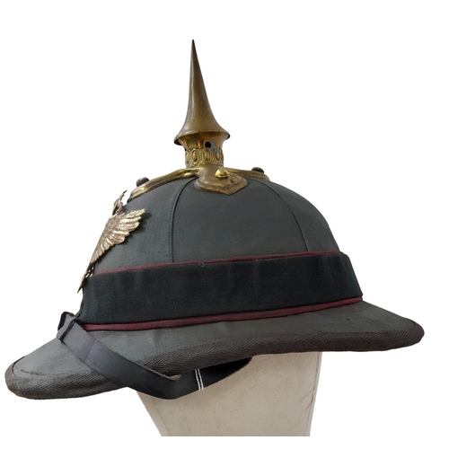 7 - Circa 1900’s Imperial German Non Commissioned Officers East Asian Brigade Helmet. These wereworn in ... 