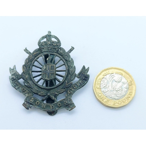 368 - WW1 British 1 st London Division Cyclist Company (City of London) Cap Badge.