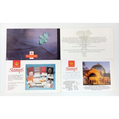 941 - A Selection of 4 Royal Mail Book of Stamps, National Trust, Scots connection, Cymru Wales and London... 