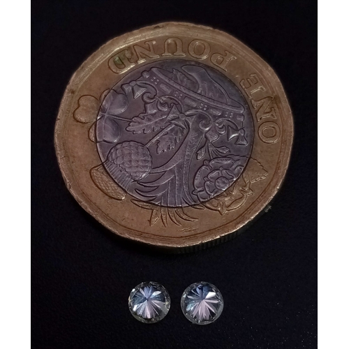 200 - PAIR OF ROUND BRILLIANT CUT DIAMONDS 0.44CT