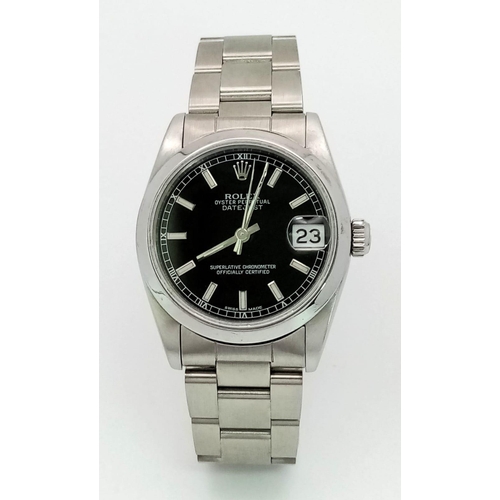 29 - A Rolex Oyster Perpetual Datejust Automatic Ladies Watch. Stainless steel bracelet and case - 31mm. ... 