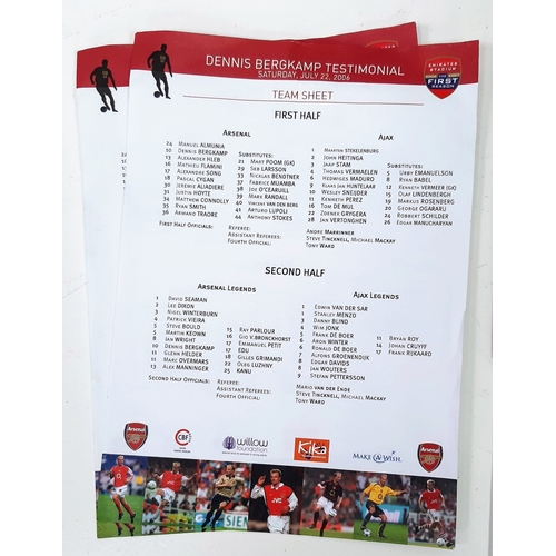 316 - Gunners' hero Dennis Bergkamp's testimonial match package from July 22, 2006 - the first played at A... 