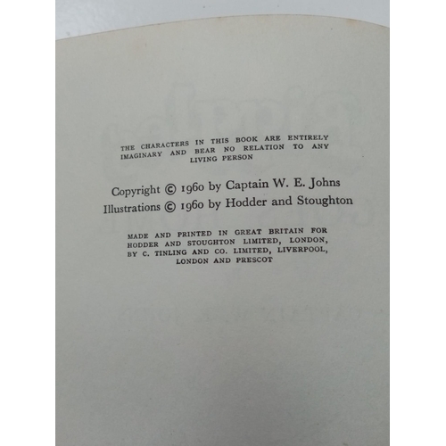 389 - Six W.E. Johns First Edition Biggles Books. All hardback. Includes the rare Biggles forms a syndicat... 