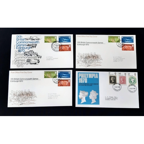 942 - 2X First Day Covers, 1970 British Commonwealth Games and the 1776-1976 Bicentennial of American Inde... 