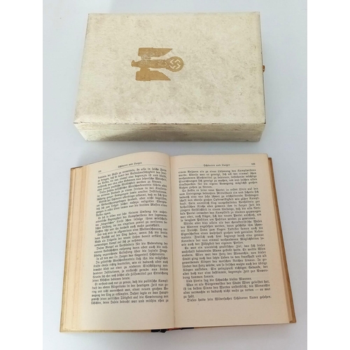 143 - Boxed original 3rd Reich Wedding Edition Mein Kampf. The book is dated 1941 with the Coat of arms fo... 