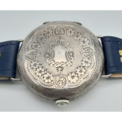 247 - A Unique, Antique (1885) Sterling Silver Converted Fob Watch! This beautiful timepiece was made by o... 