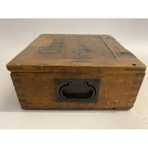 537 - A WW2 German Lead Lined Transit Box - With Original Stencilling Saying ' Don't Throw' and 'Tightly P... 