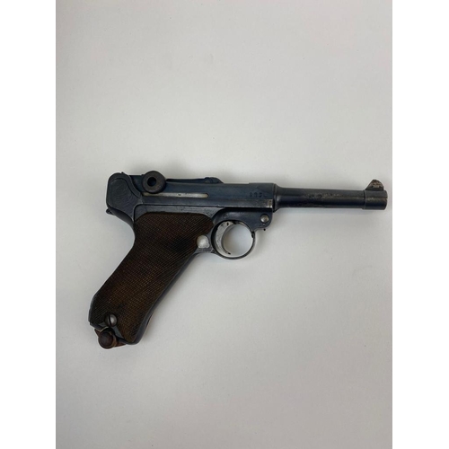 82 - A Highly Collectible Deactivated 1916 German Luger Pistol. Dated 1916, this Erfurt marked, manufactu... 