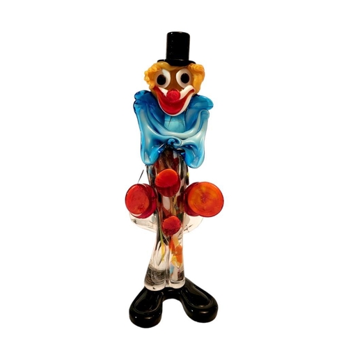 293 - A Vintage Murano Glass Clown Figure. Vivid colours bring this work of art to life. In good condition... 