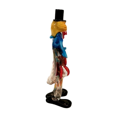 293 - A Vintage Murano Glass Clown Figure. Vivid colours bring this work of art to life. In good condition... 