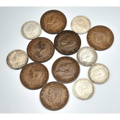 1687 - Two WW2 Period Consecutive Run Date Coin Sets Including Pre-1947 Silver. Comprising 1939-1945 Inclus... 