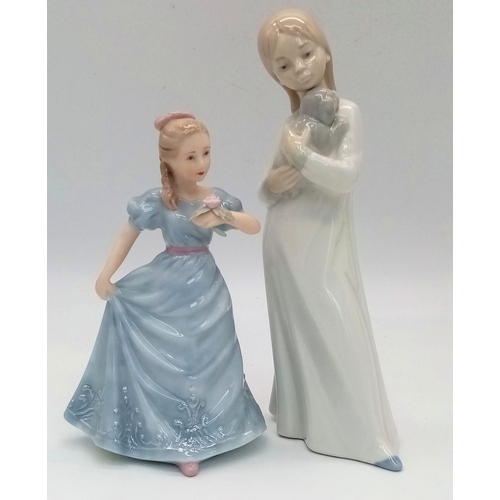 1701 - A Nao and SBL Regal House Porcelain Figurine. 19 and 16cm.