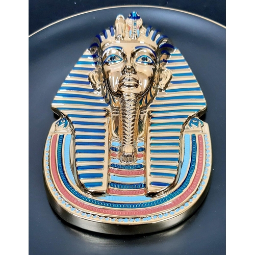 1697 - A Vintage Limited Edition 'Golden Mask of Tutankhamun' Collector's Porcelain Plate. As new, in origi... 