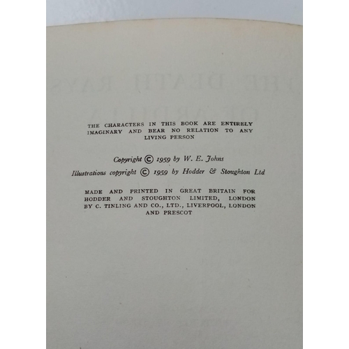 1695 - Six W.E. Johns First Edition Biggles Books. All hardback. Includes the rare Biggles forms a syndicat... 