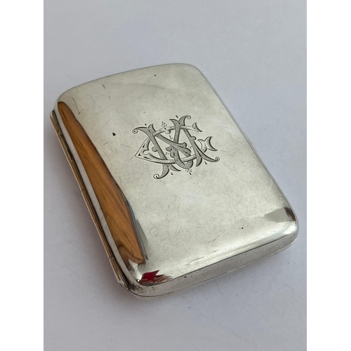 315 - Antique SILVER CIGARETTE CASE with clear Hallmark for Horton & Allday,Birmingham 1894. Monogram to f... 