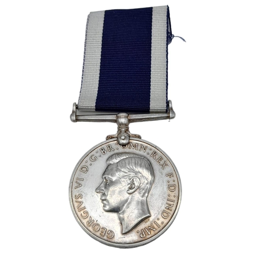 94 - A Royal Navy Long Service & Good Conduct Medal, George VI first type (Fid Def) with fixed suspender;... 