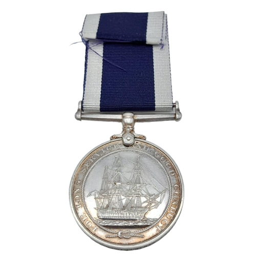 94 - A Royal Navy Long Service & Good Conduct Medal, George VI first type (Fid Def) with fixed suspender;... 