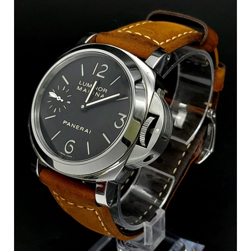 11 - A Panerai Luminor Marina Automatic Gents Watch. Comes with a choice of three straps. Stainless steel... 