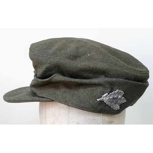 145 - WW2 German Heer (Army) M43 Cap with Jäger (light infantry mountain troops) Insignia.