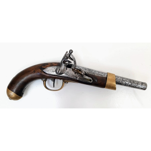 27 - French 1 st Empire Napoleonic Pistolet Modèle XIII Flintlock Cavalry Pistol Circa 1806-1814. Maker: ... 