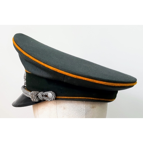 48 - 3 rd Reich Heer (Army) Cavalry Officers Visor Cap.